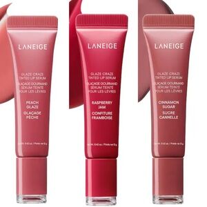 New Laneige BUNDLE Glaze Craze Tinted Lip Serum